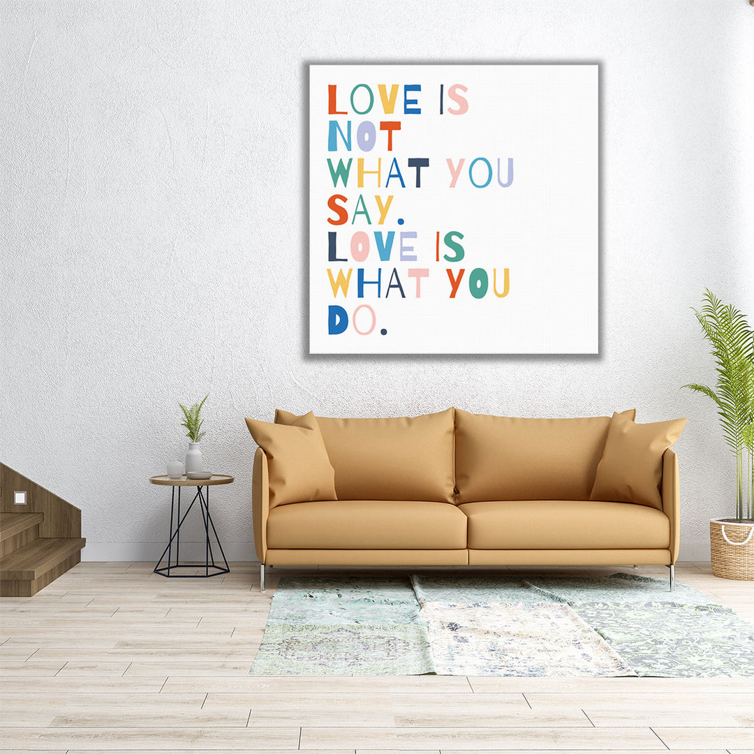 Rainbow Words I - Canvas Print Wall Art