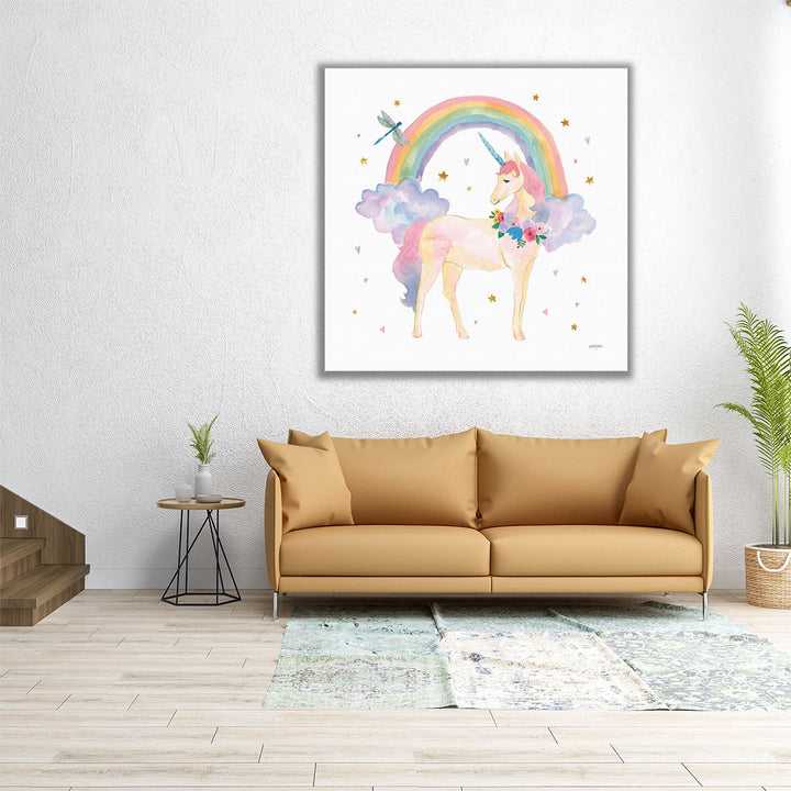 Magical Friends I Dragonfly - Canvas Print Wall Art