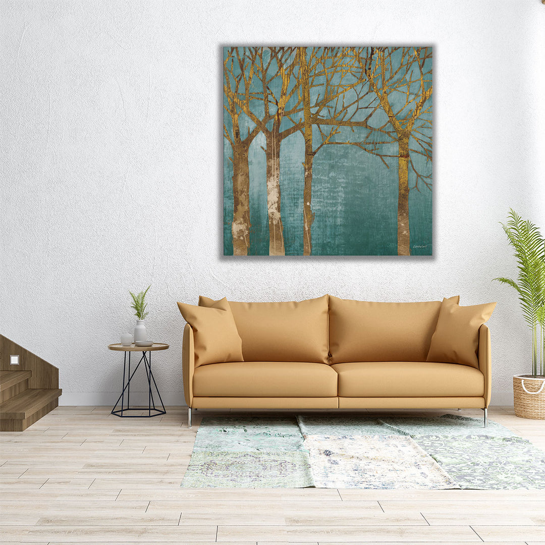 Golden Day Turquoise - Canvas Print Wall Art