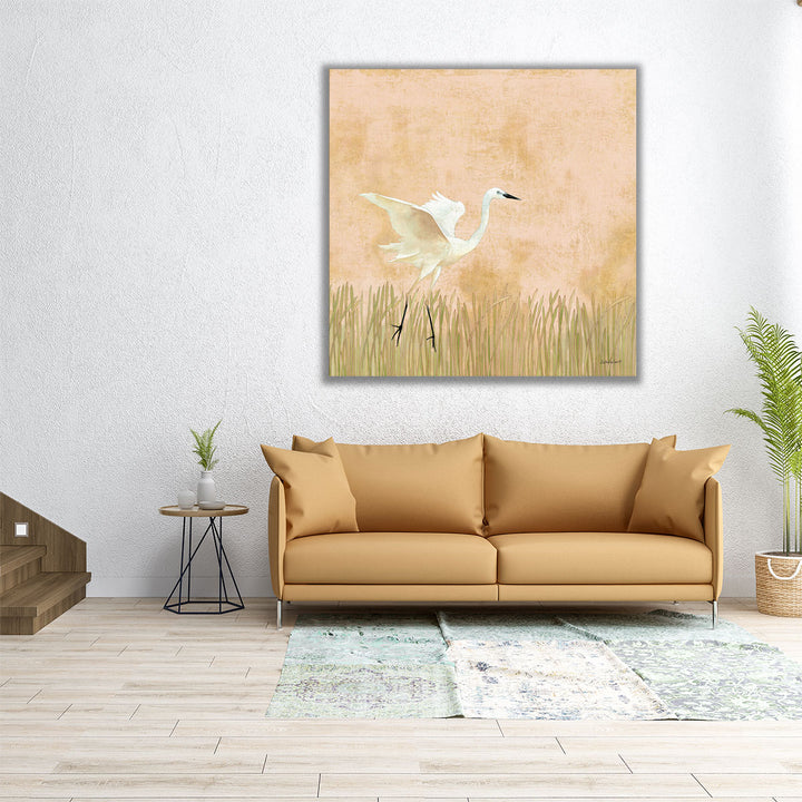 Egret Alighting I - Canvas Print Wall Art