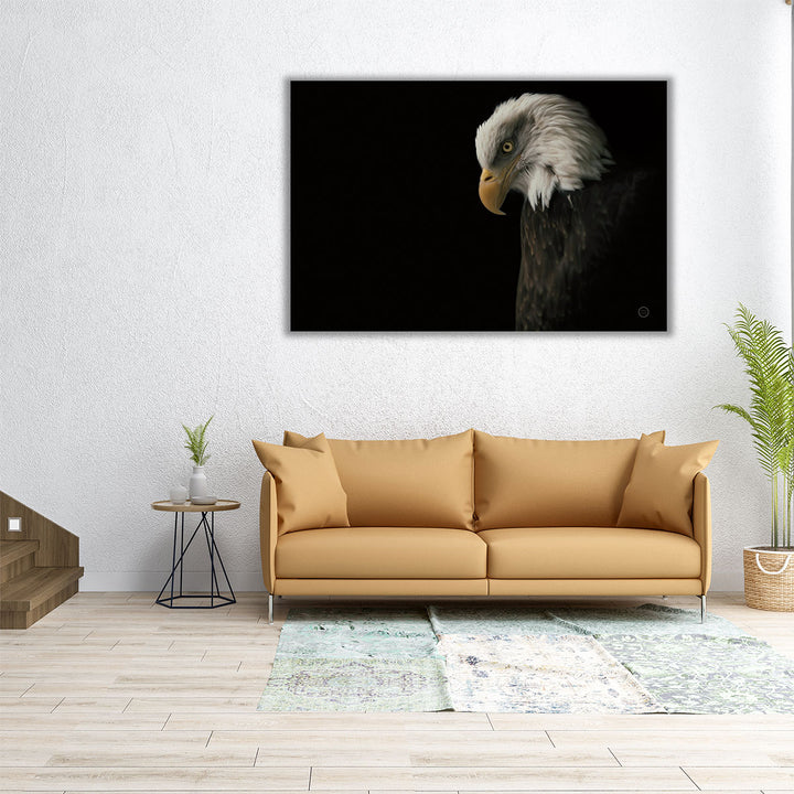 Eagle Bow Black and White - Canvas Print Wall Art