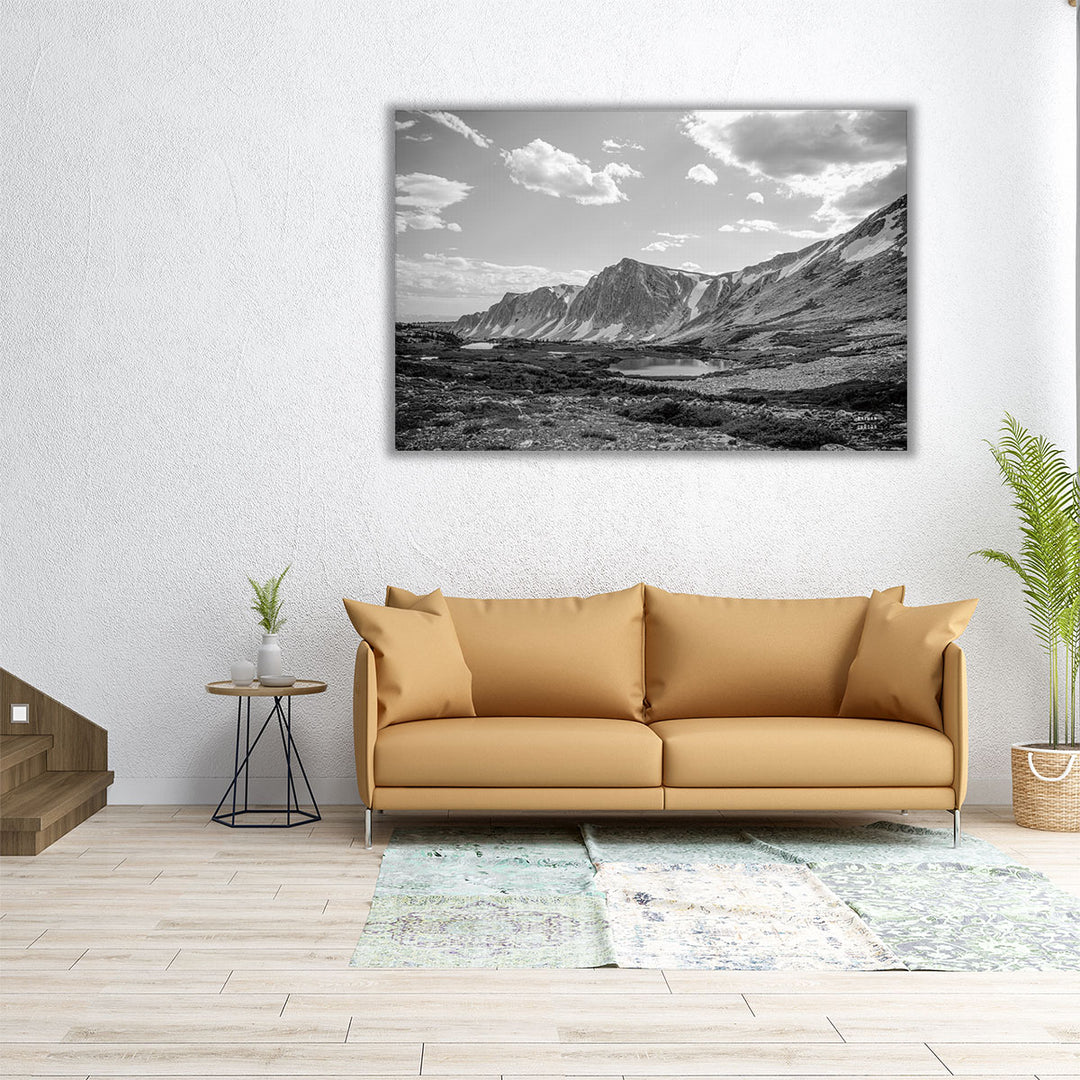 Wyoming Wonder Black and White - Canvas Print Wall Art