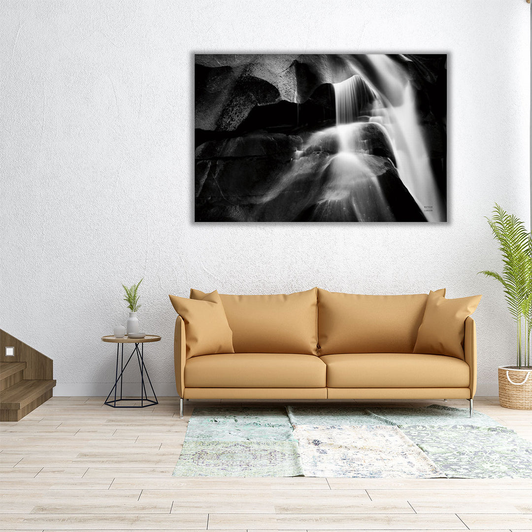 Carving Detail Black and White - Canvas Print Wall Art