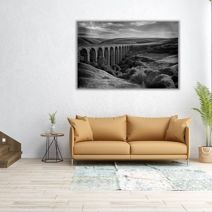 Aqueduct IV Black and White - Canvas Print Wall Art