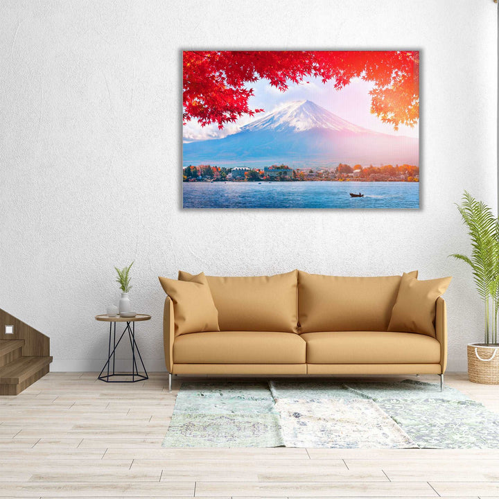 Autumn N Fuji Mountain in Japan - Canvas Print Wall Art