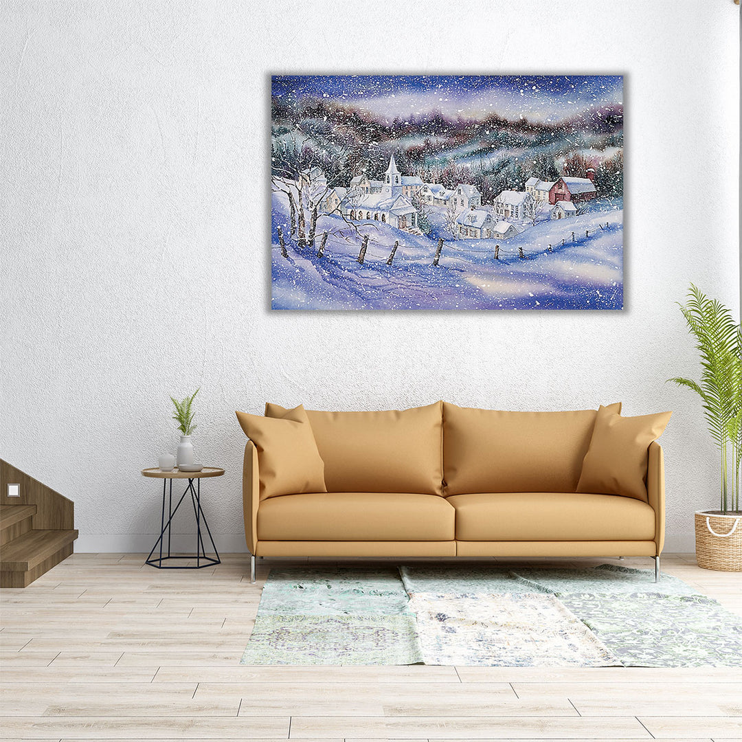 Winter Village - Canvas Print Wall Art