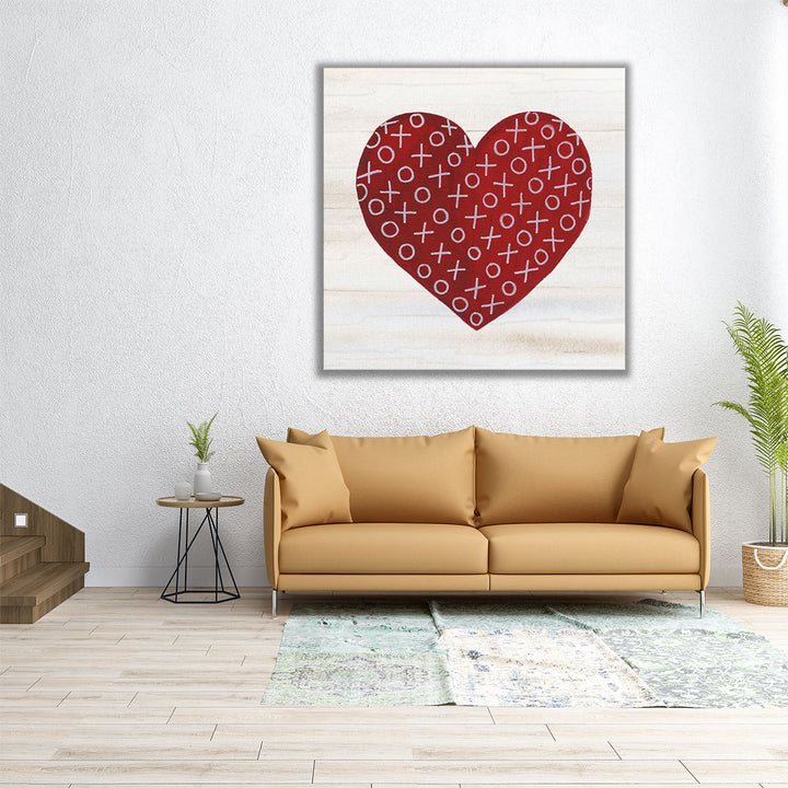 Rustic Valentine Heart IV - Canvas Print Wall Art