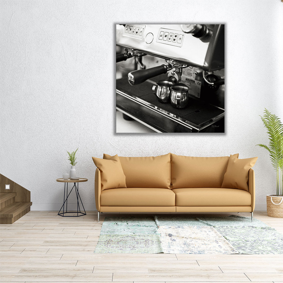 Coffeehouse I Black and White - Canvas Print Wall Art