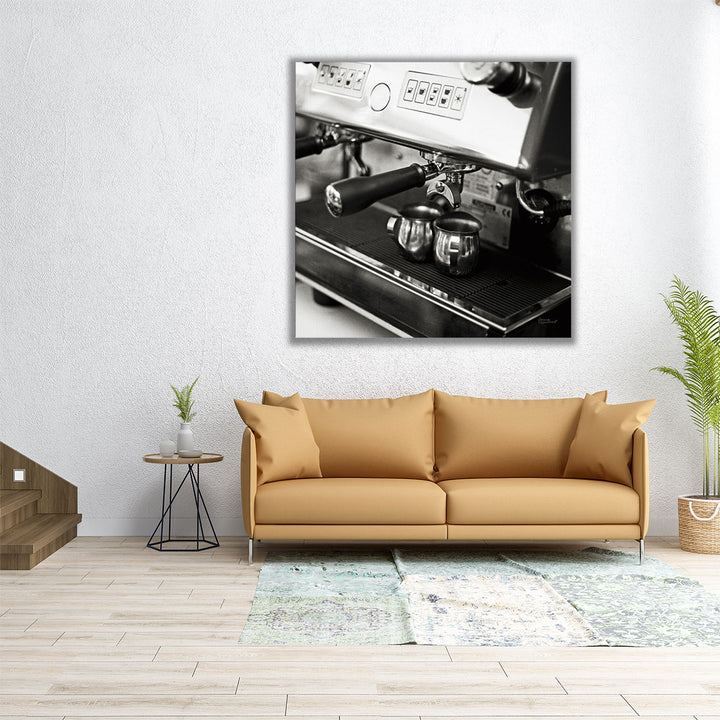 Coffeehouse I Black and White - Canvas Print Wall Art