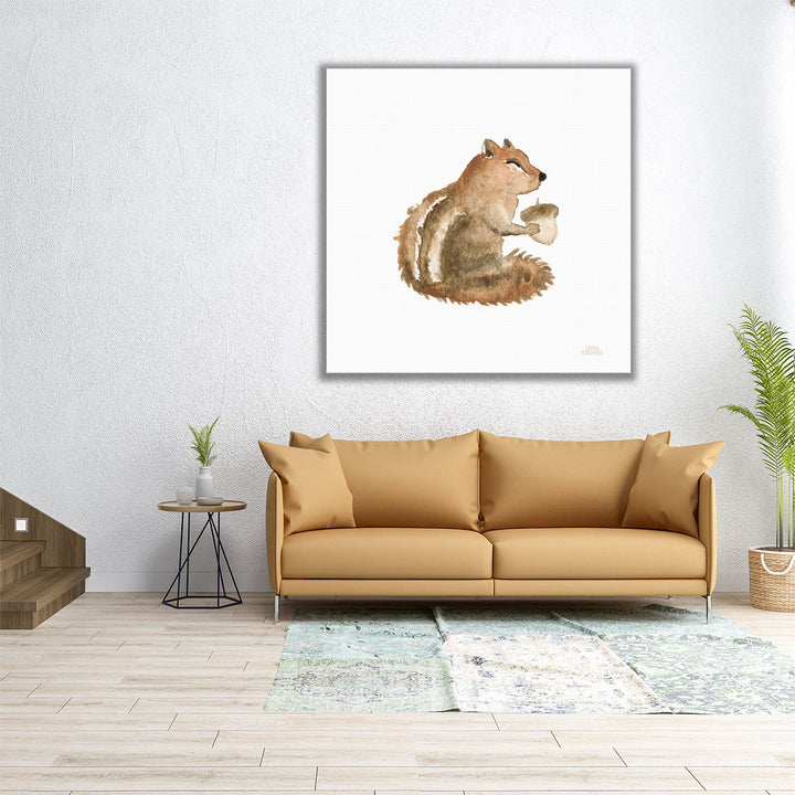 Woodland Whimsy Squirrel - Canvas Print Wall Art