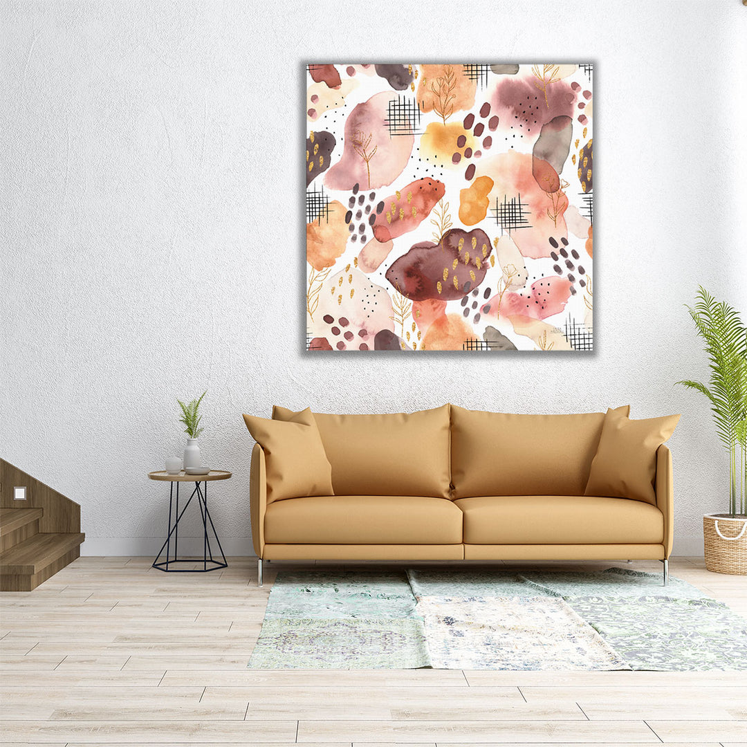 Desert Blooms Pattern I - Canvas Print Wall Art