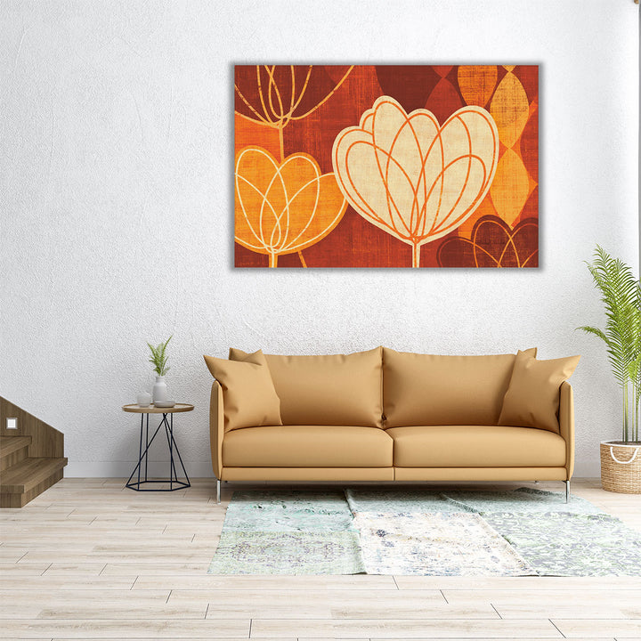 Spring Tulips Warm - Canvas Print Wall Art