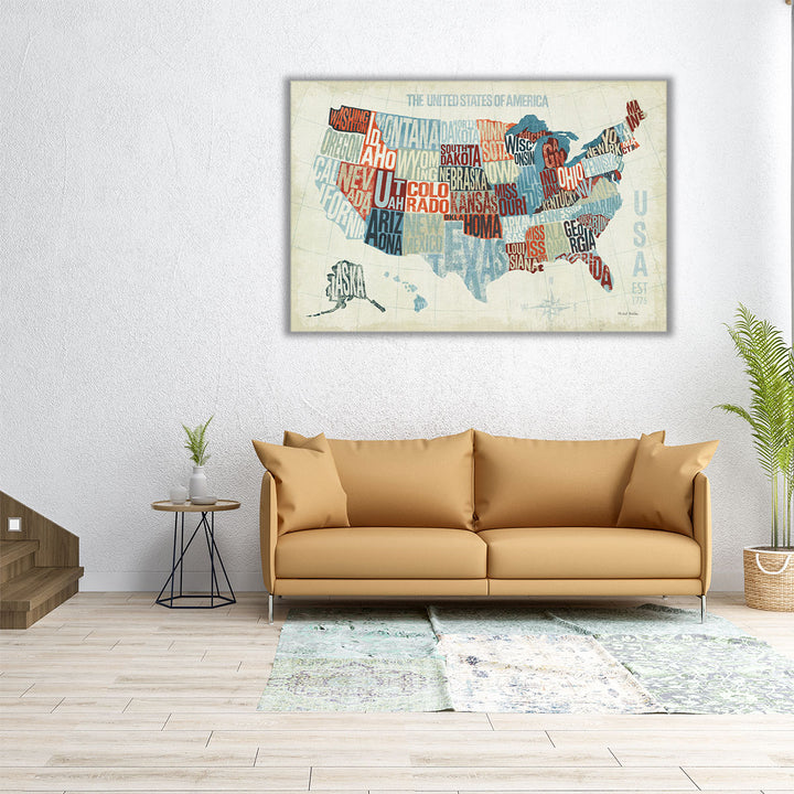 USA Modern - Canvas Print Wall Art