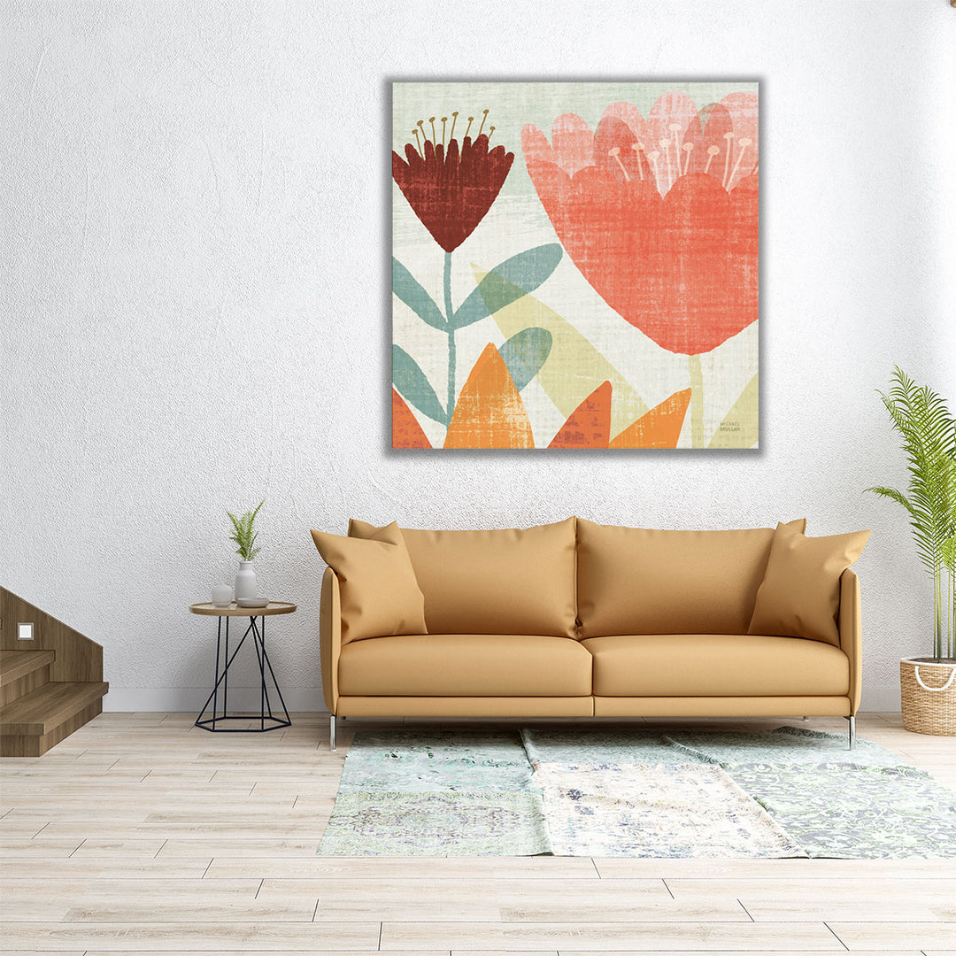 Modern Garden Panel II - Canvas Print Wall Art