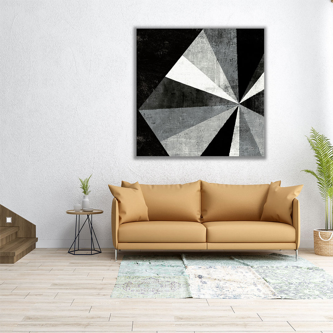 Triangulawesome I Black and White - Canvas Print Wall Art