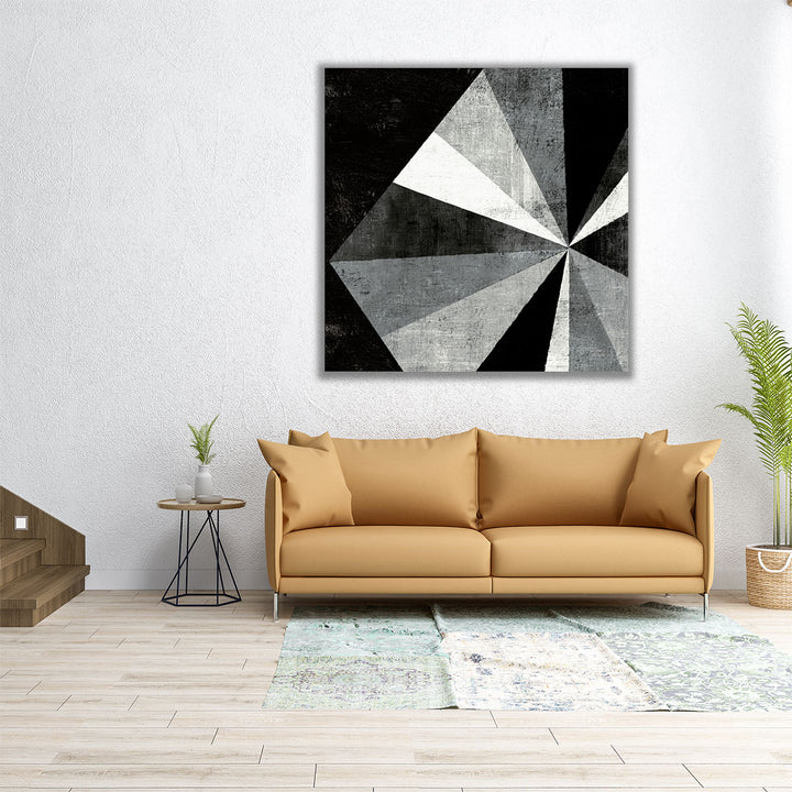 Triangulawesome II Black and White - Canvas Print Wall Art