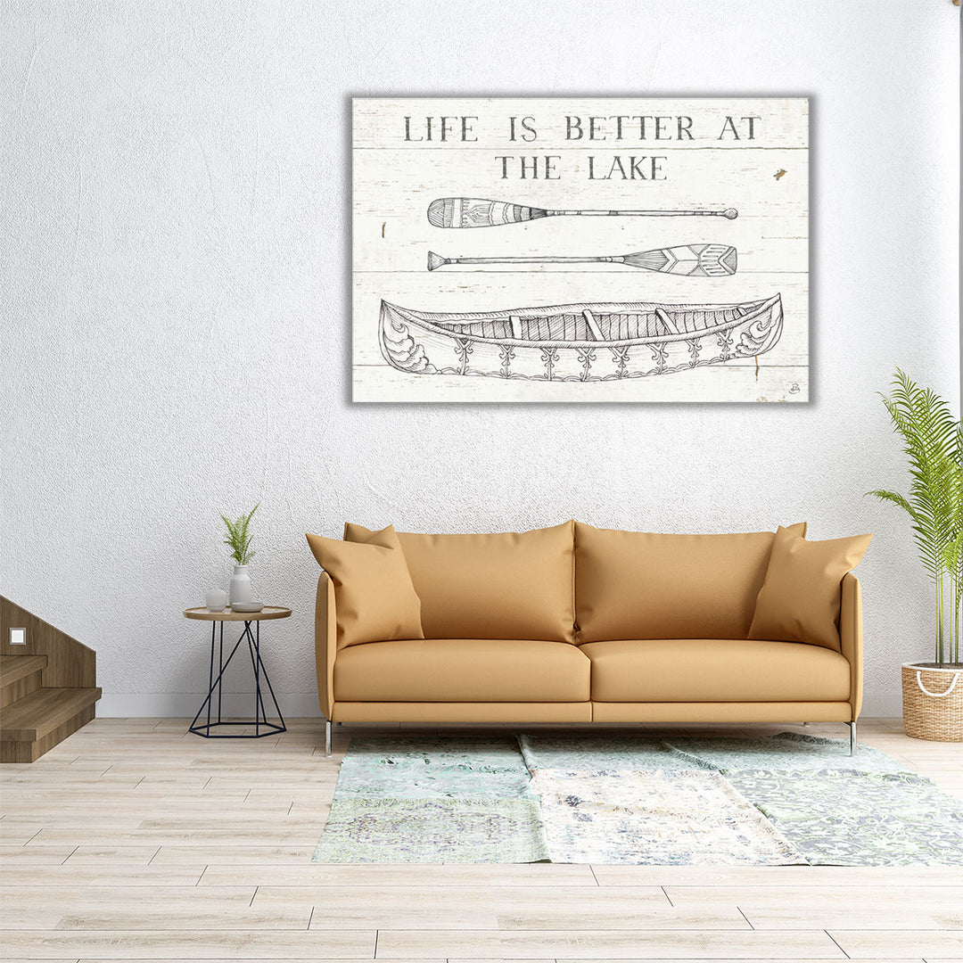 Lake Sketches II - Canvas Print Wall Art