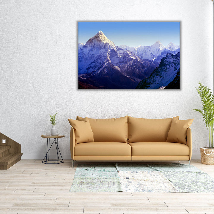 Mount Everest Through the Himalaya - Canvas Print Wall Art