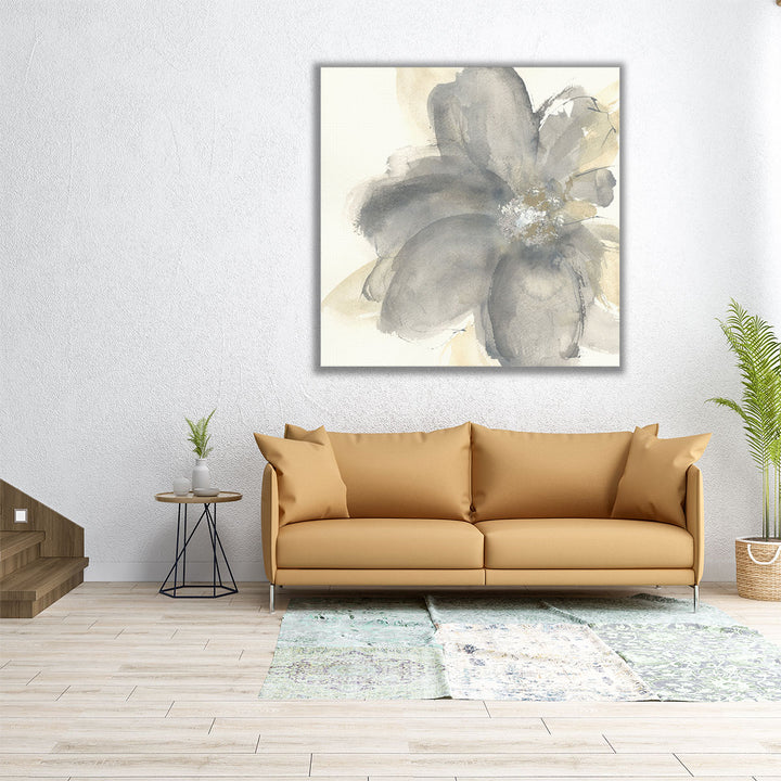 Floral Gray I - Canvas Print Wall Art