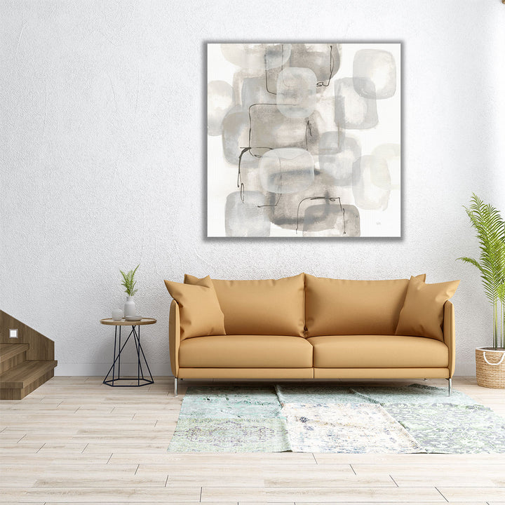 Neutral Stacking I - Canvas Print Wall Art