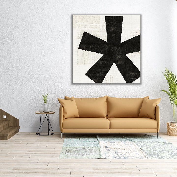 Punctuated VII Black and White - Canvas Print Wall Art