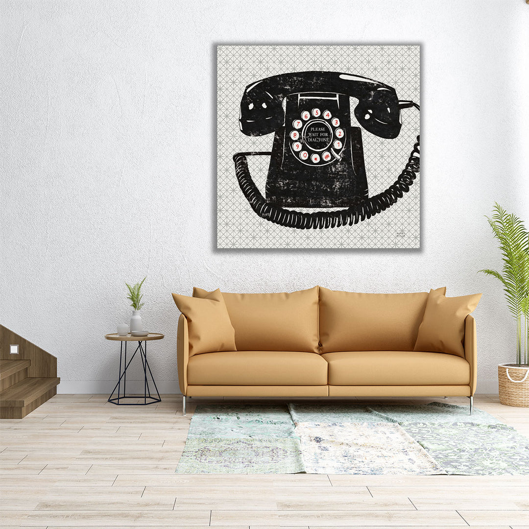 Vintage Analog  Phone - Canvas Print Wall Art