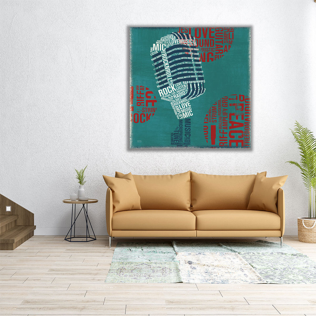 Type Mic - Canvas Print Wall Art