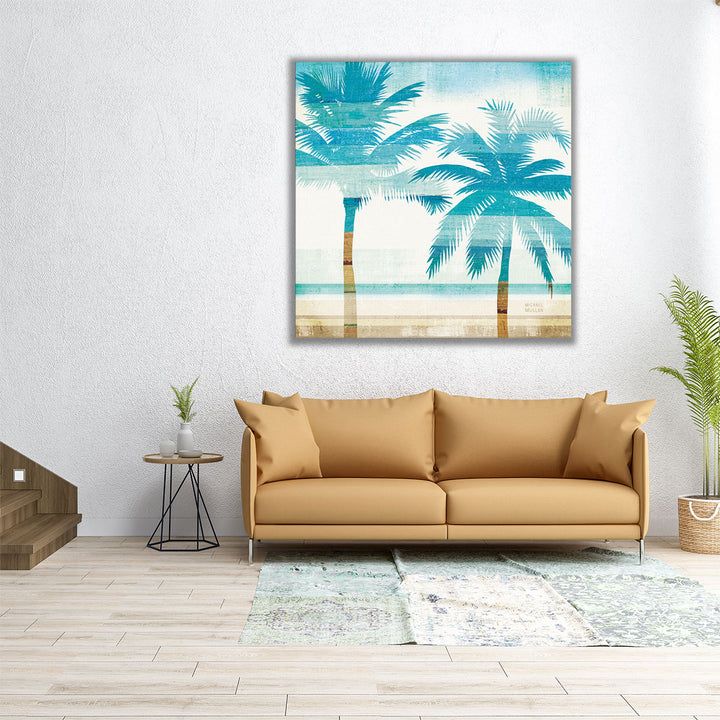 Beachscape Palms III - Canvas Print Wall Art