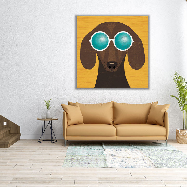 Beach Bums Dachshund I - Canvas Print Wall Art