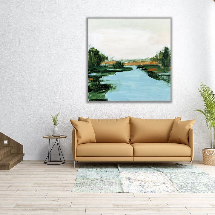 River Flowing Through - Canvas Print Wall Art