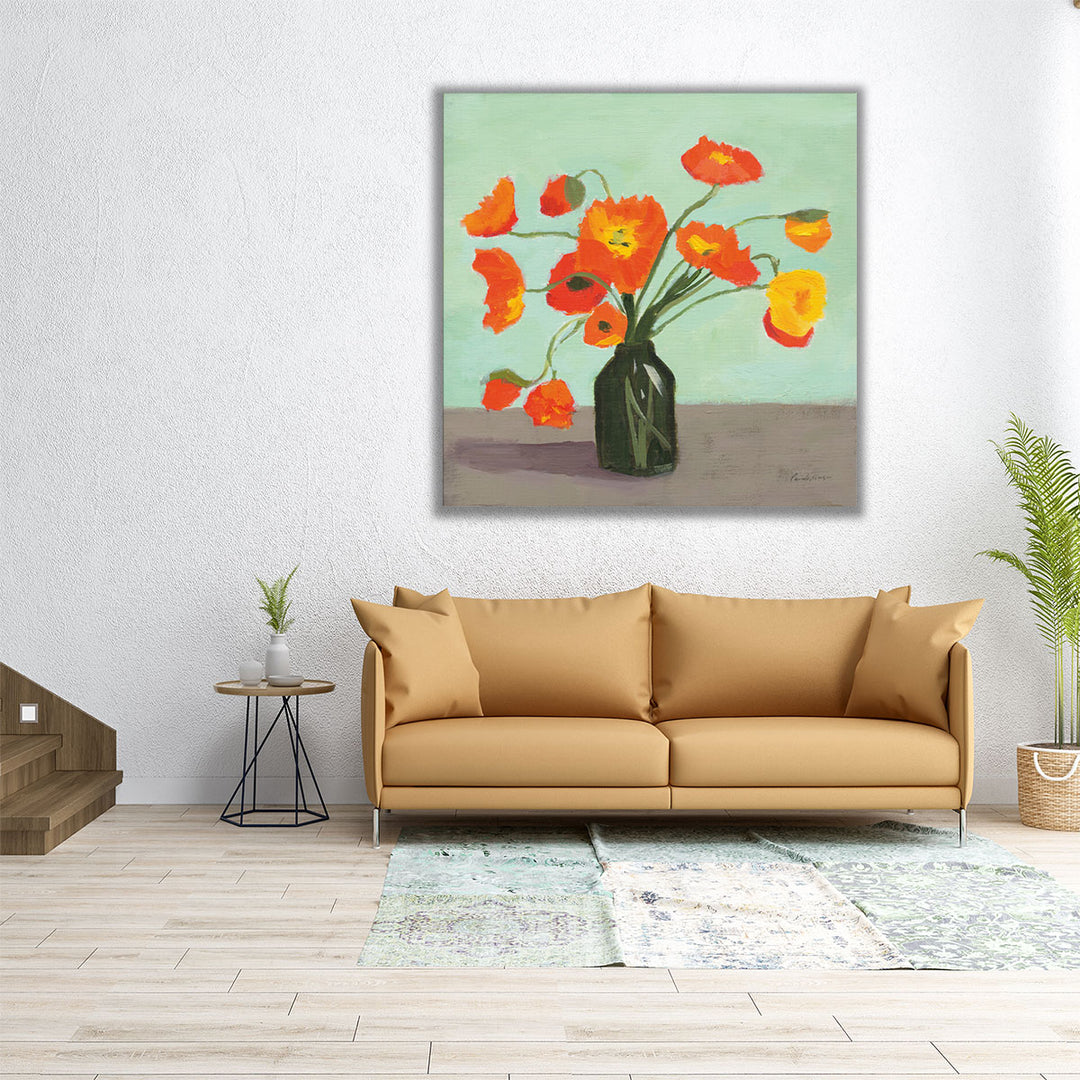 Orange Poppies - Canvas Print Wall Art