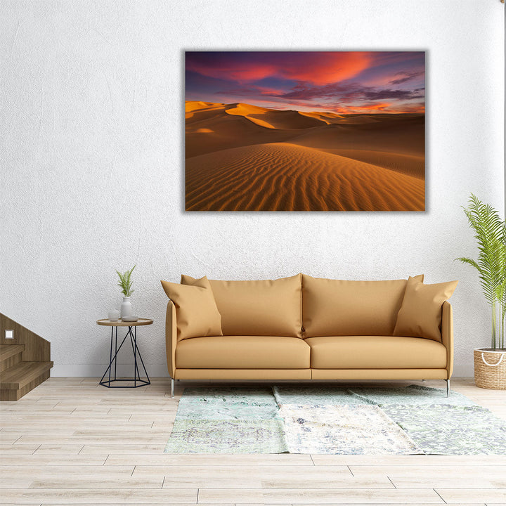 The Sahara Desert During Sunset - Canvas Print Wall Art