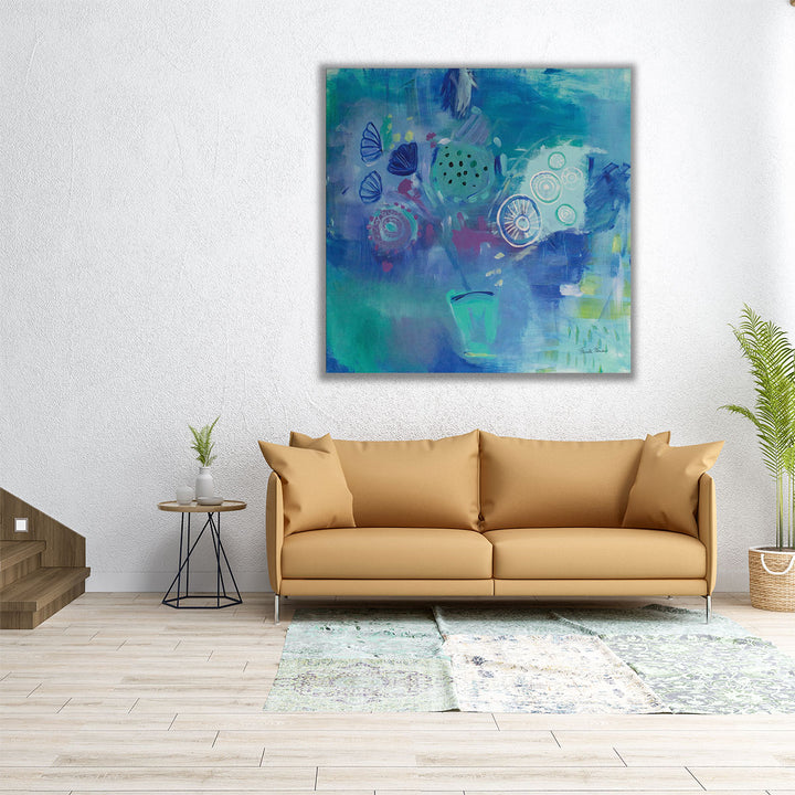 Blue Bouquet - Canvas Print Wall Art