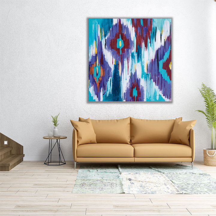 Ikat Jewel II - Canvas Print Wall Art