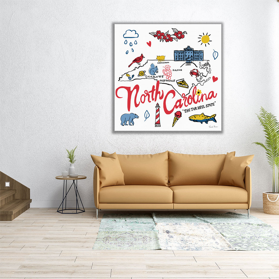 North Carolina - Canvas Print Wall Art