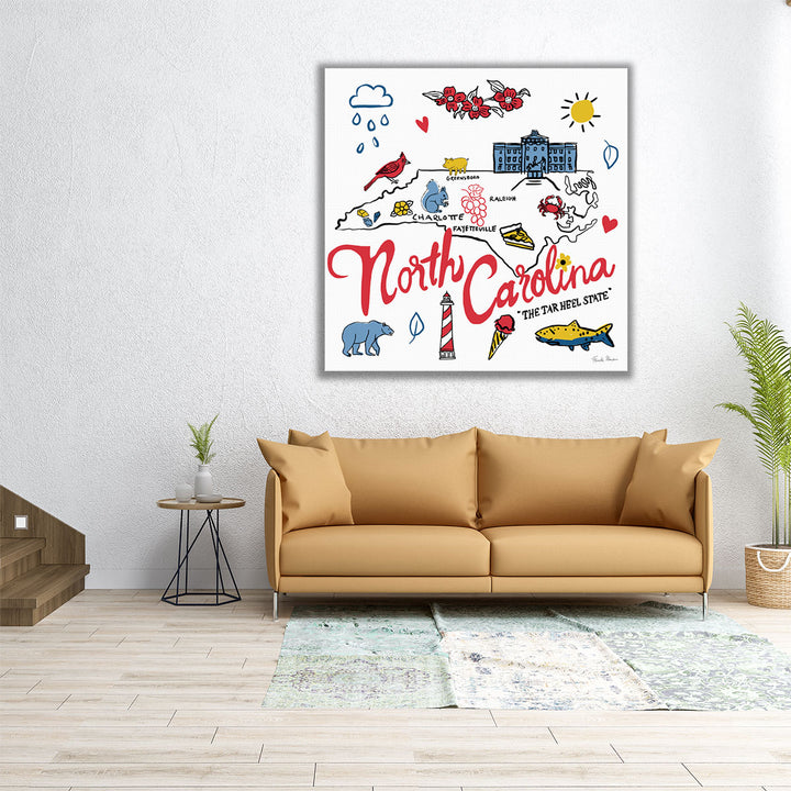 North Carolina - Canvas Print Wall Art