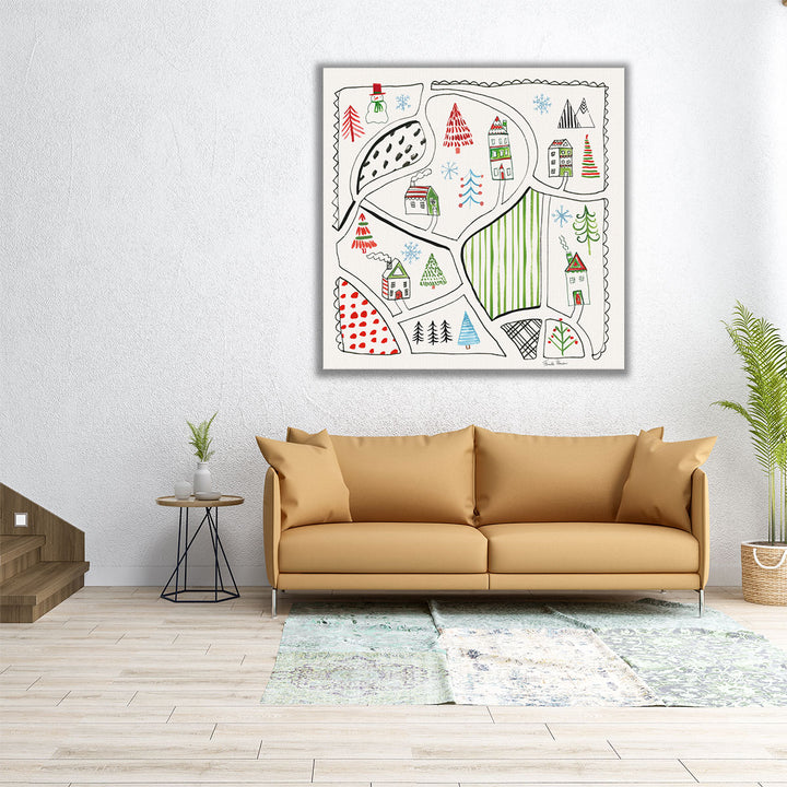 Neighborhood Holiday VI - Canvas Print Wall Art