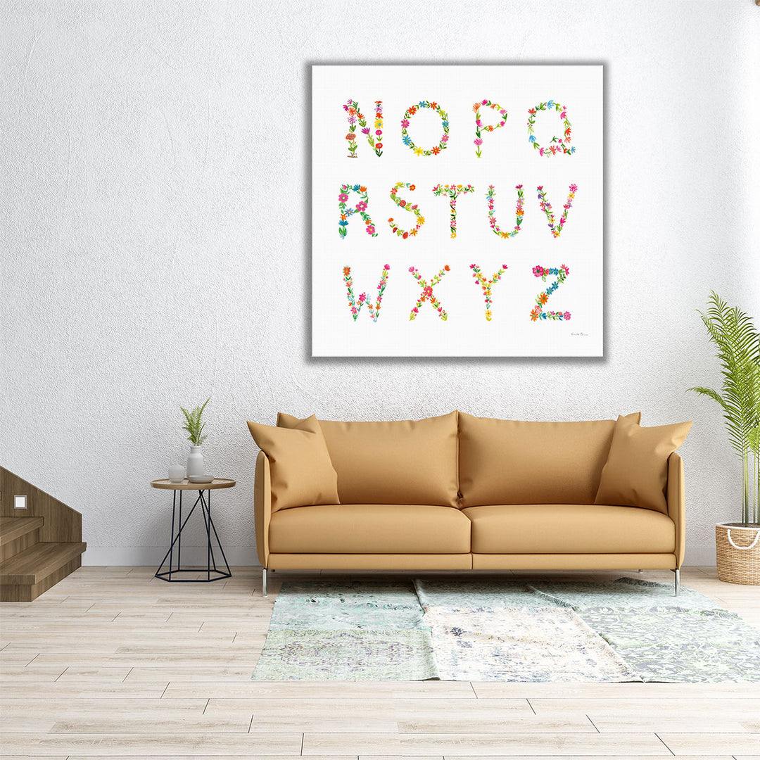 Floral Alphabet II - Canvas Print Wall Art