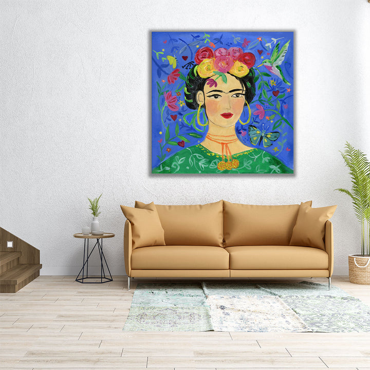 Frida Blue - Canvas Print Wall Art