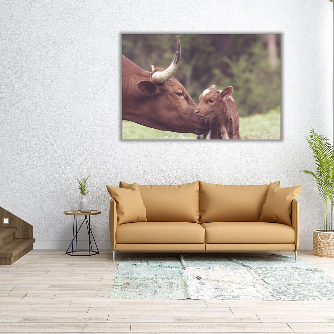 Longhorn Pairing - Canvas Print Wall Art