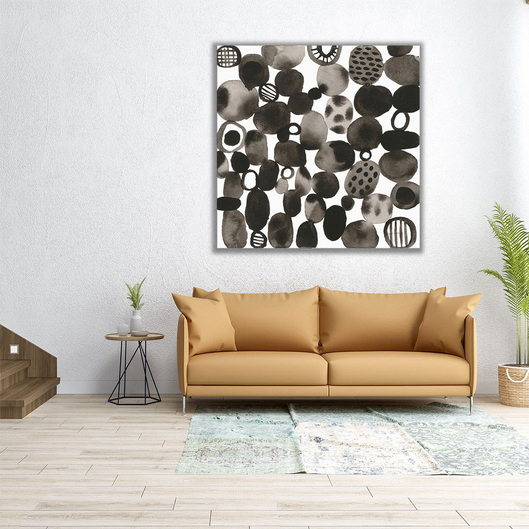 Quirky III Black and White - Canvas Print Wall Art