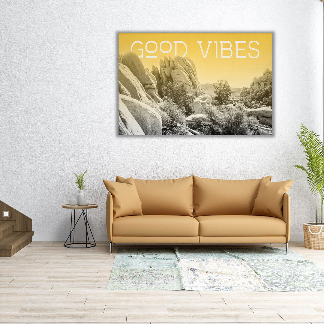 Ombre Adventure I Good Vibes - Canvas Print Wall Art