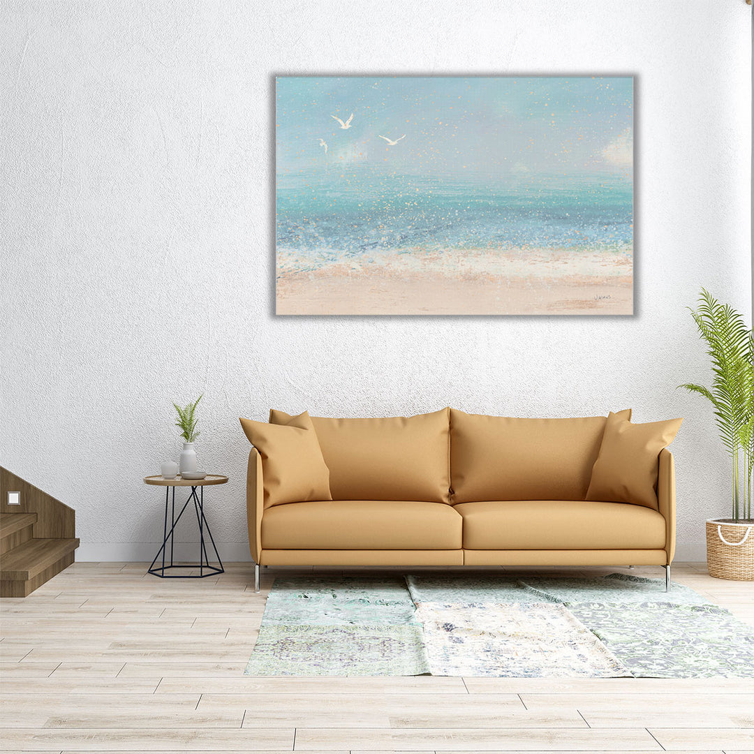 Splatter Beach I Neutral - Canvas Print Wall Art