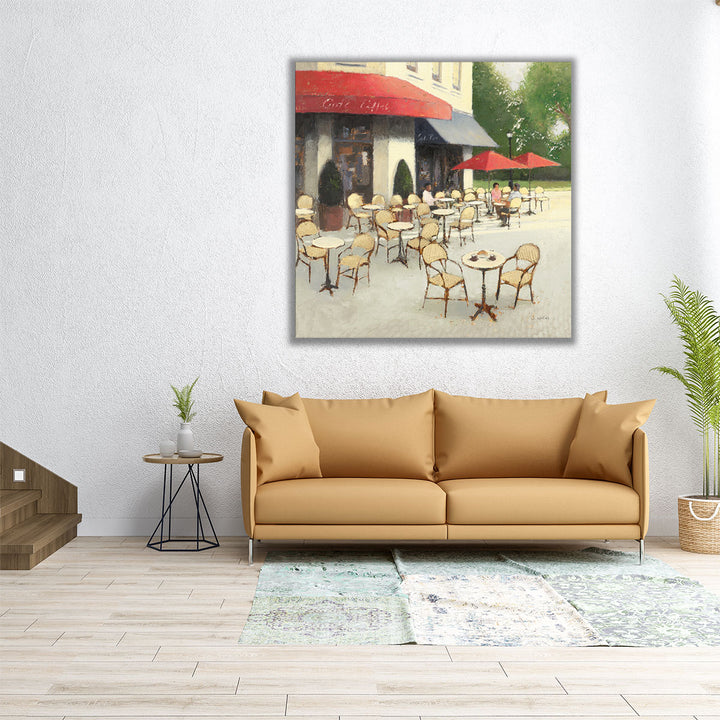 Cafe du Matin II - Canvas Print Wall Art