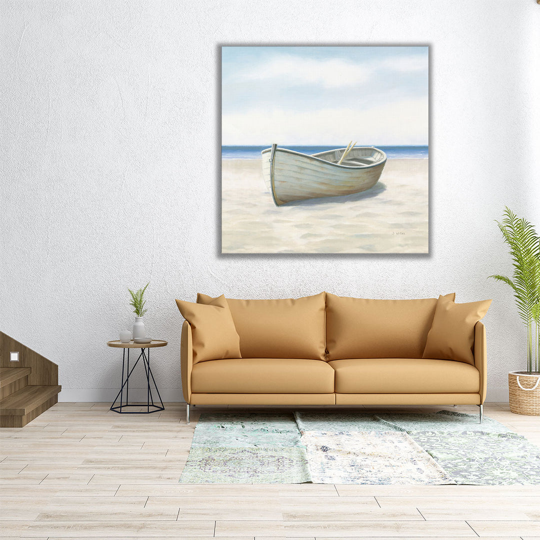 Beach Days I No Fence Flowers - Canvas Print Wall Art