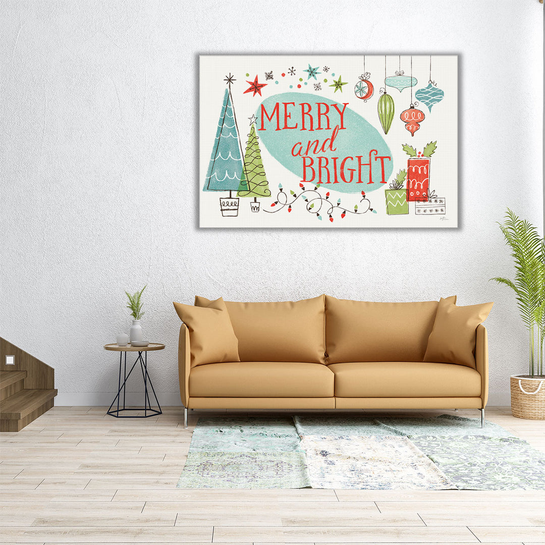 Retro Christmas I - Canvas Print Wall Art 