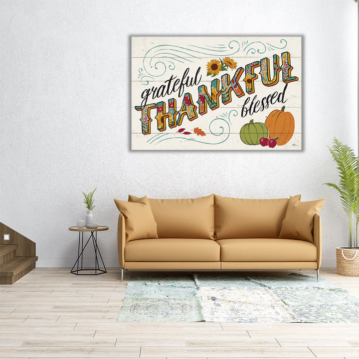 Thankful White I - Canvas Print Wall Art