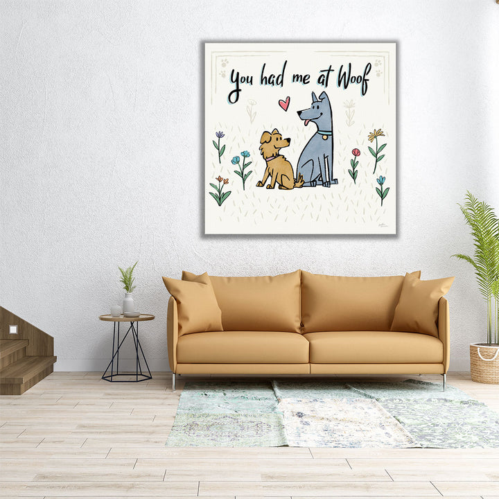 Dogs In The Garden III - Canvas Print Wall Art 