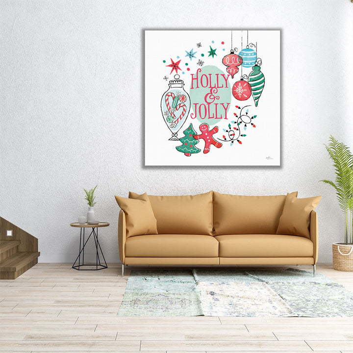 Retro Christmas IV  - Canvas Print Wall Art 