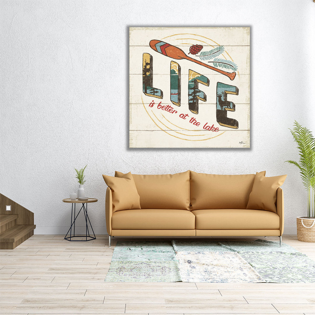 Vintage Lake III - Canvas Print Wall Art 